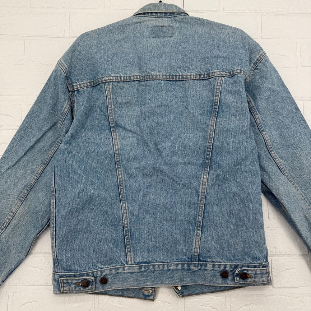 VTG 80s 90s Levis USA Light Wash Denim Trucker Jacket Oversized XL Streetwear - Picture 3 of 6